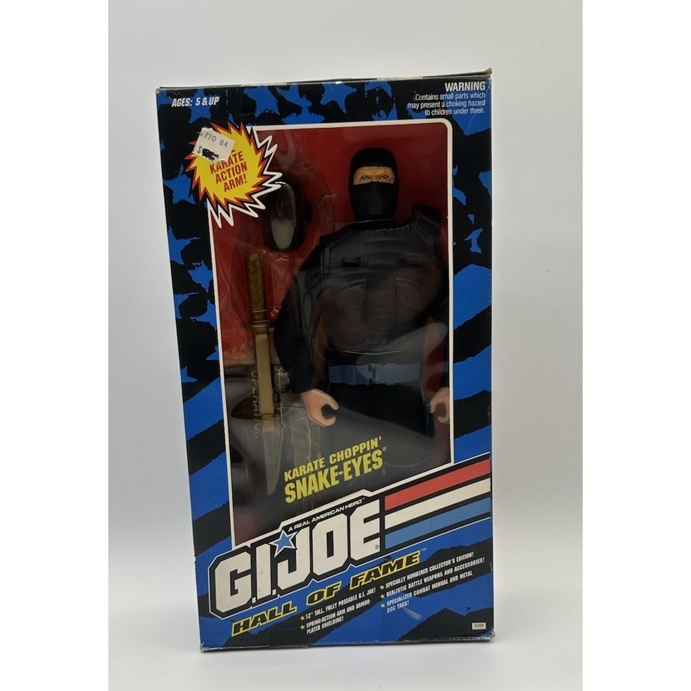 GI JOE SNAKE EYES HALL OF FAME KARATE CHOPPIN 12" ACTION FIGURE HASBRO